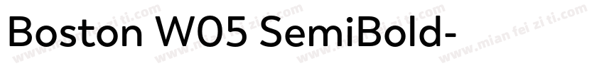 Boston W05 SemiBold字体转换